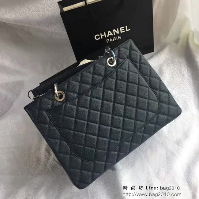 香奈兒CHANEL 50995 經典系列 魚子醬牛皮方形風格雙鏈條包 DSC1956